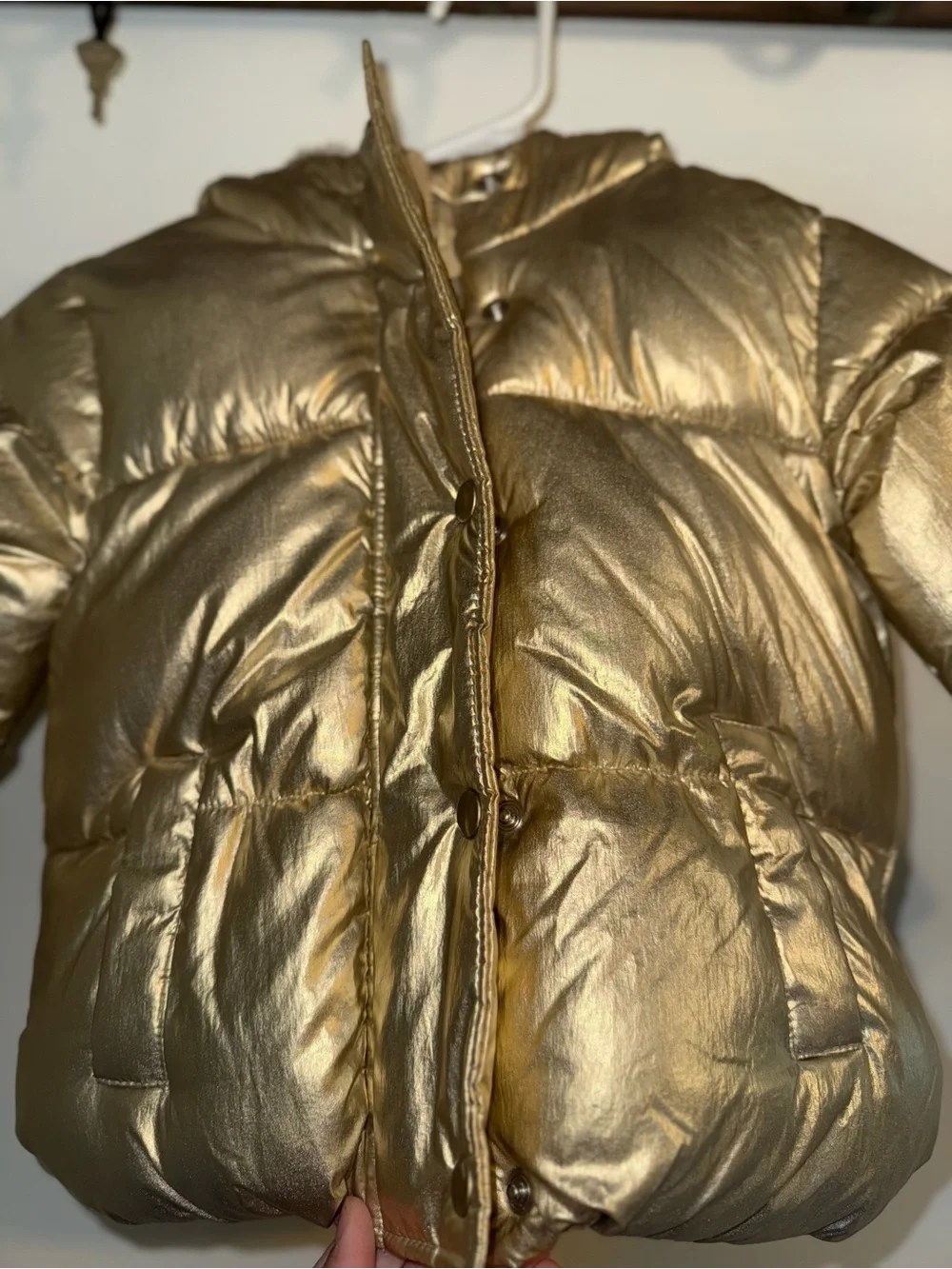 GAP Metallic Gold Puffer Jacket for Kids